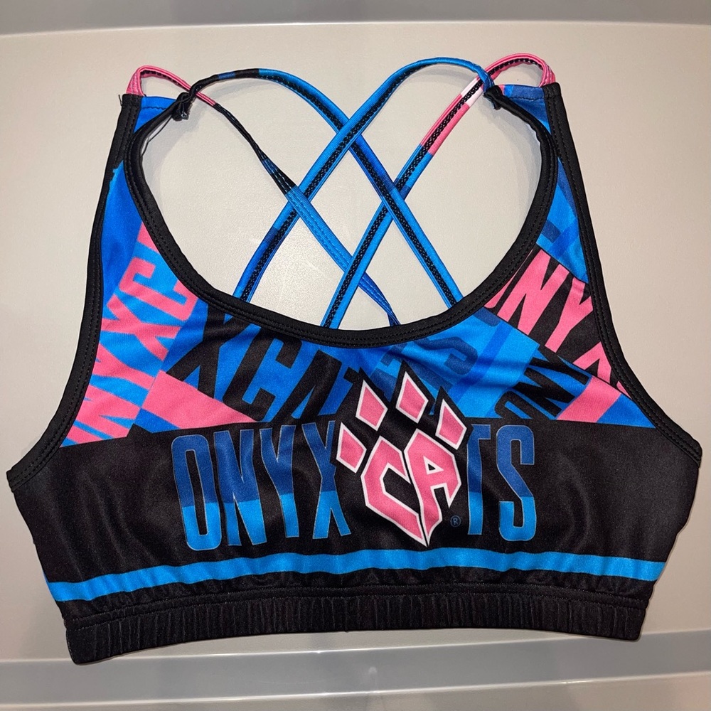 Cheer Athletics Onyxcats practice wear sports bra